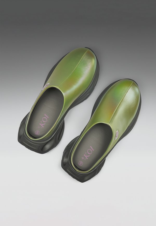 Koi Footwear LIME WAVES CHUNKY SLIP ON SHOES