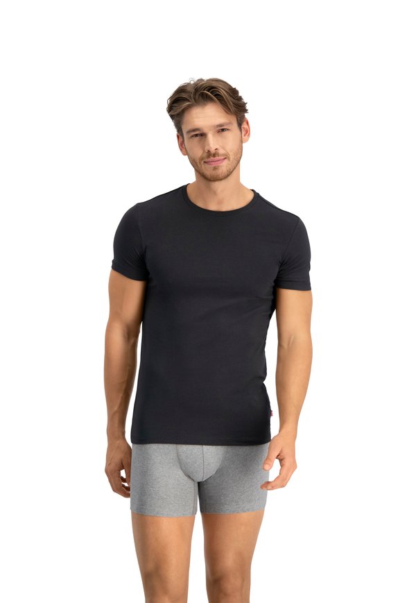 Levi's® CLASSIC SOLID CREW 3 PACK - Undershirt - jet black