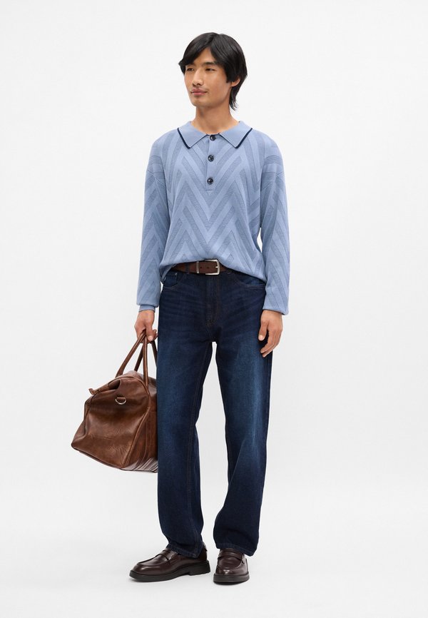 Scotch & Soda STRUCTURE LONG SLEEVE POLO