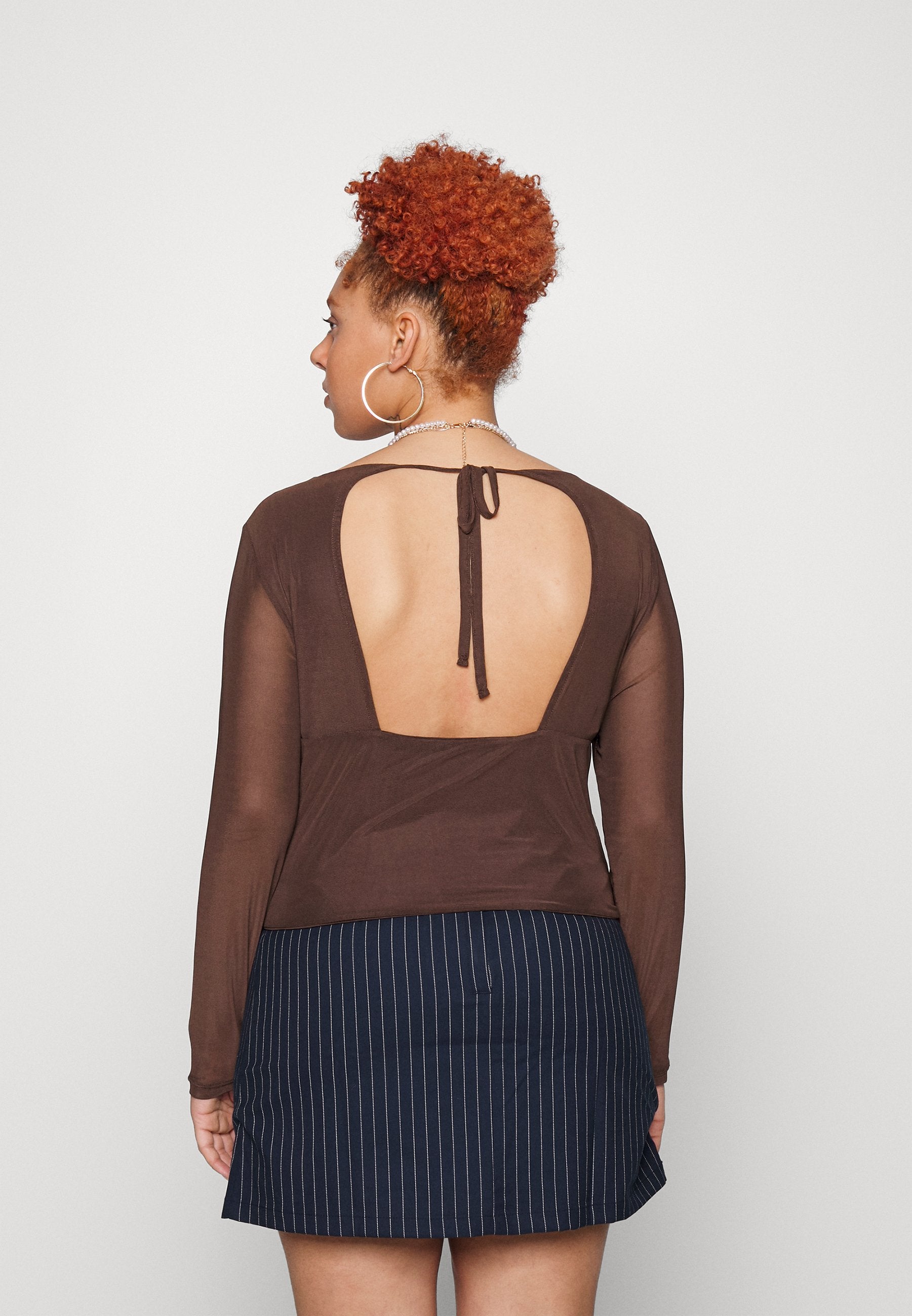 Cotton On Curve GEMMA MESH OPEN BACK LONG SLEEVE TOP