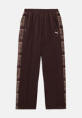 Puma TARTAN TRACK PANTS - Tracksuit bottoms - chocolate fondue