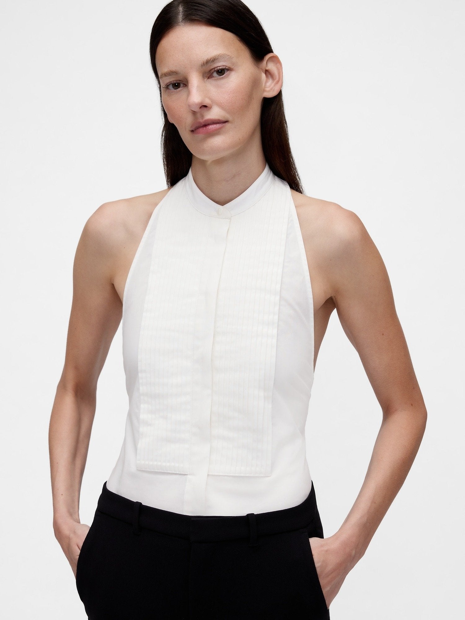 GAP GAPSTUDIO POPLIN TUXEDO SHIRT