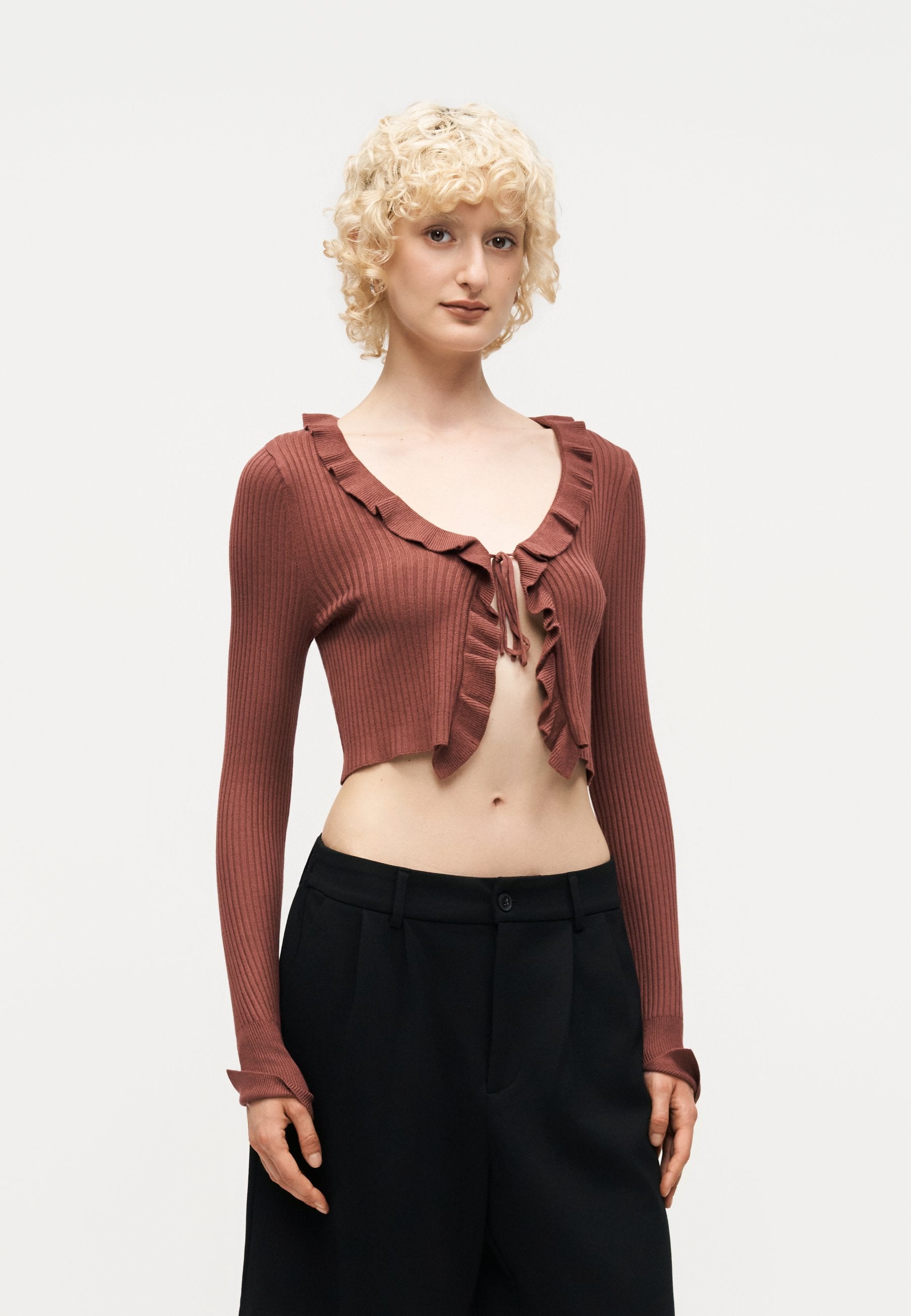 ONLY ONLMILA SHORT RUFFLE CARDIGAN