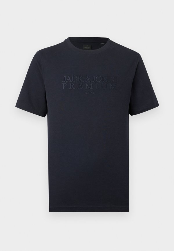 Jack & Jones JPRBLAETHAN SS BRANDING TEE - Print T-shirt - night sky