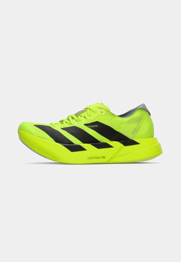 adidas Performance ADIZERO ADIOS PRO 4 - Road running shoes - lucid lemon/core black/halo silver-coloured