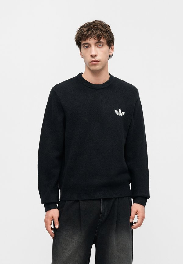 adidas Originals TREFOIL ESSENTIALS FULLY KNIT SWEATER UNISEX - Jumper - black