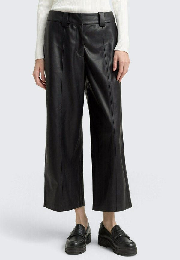 TOM TAILOR CULOTTE IN - Trousers - deep black