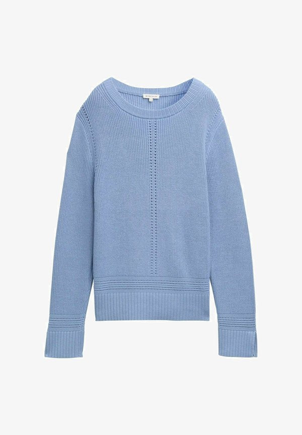 TOM TAILOR MIT SCHLITZ-DETAILS - Jumper - flawless blue
