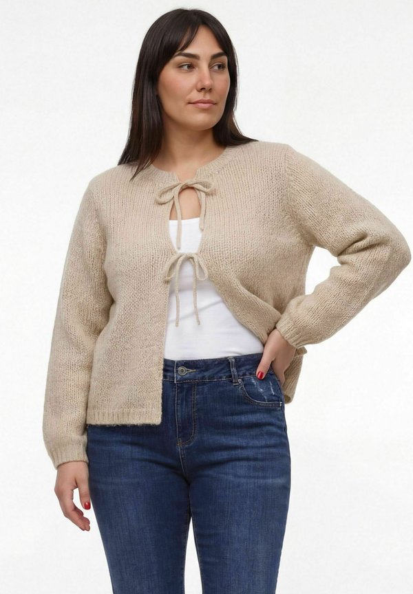 Vero Moda Curve VMCVISION Knit - Cardigan - oatmeal