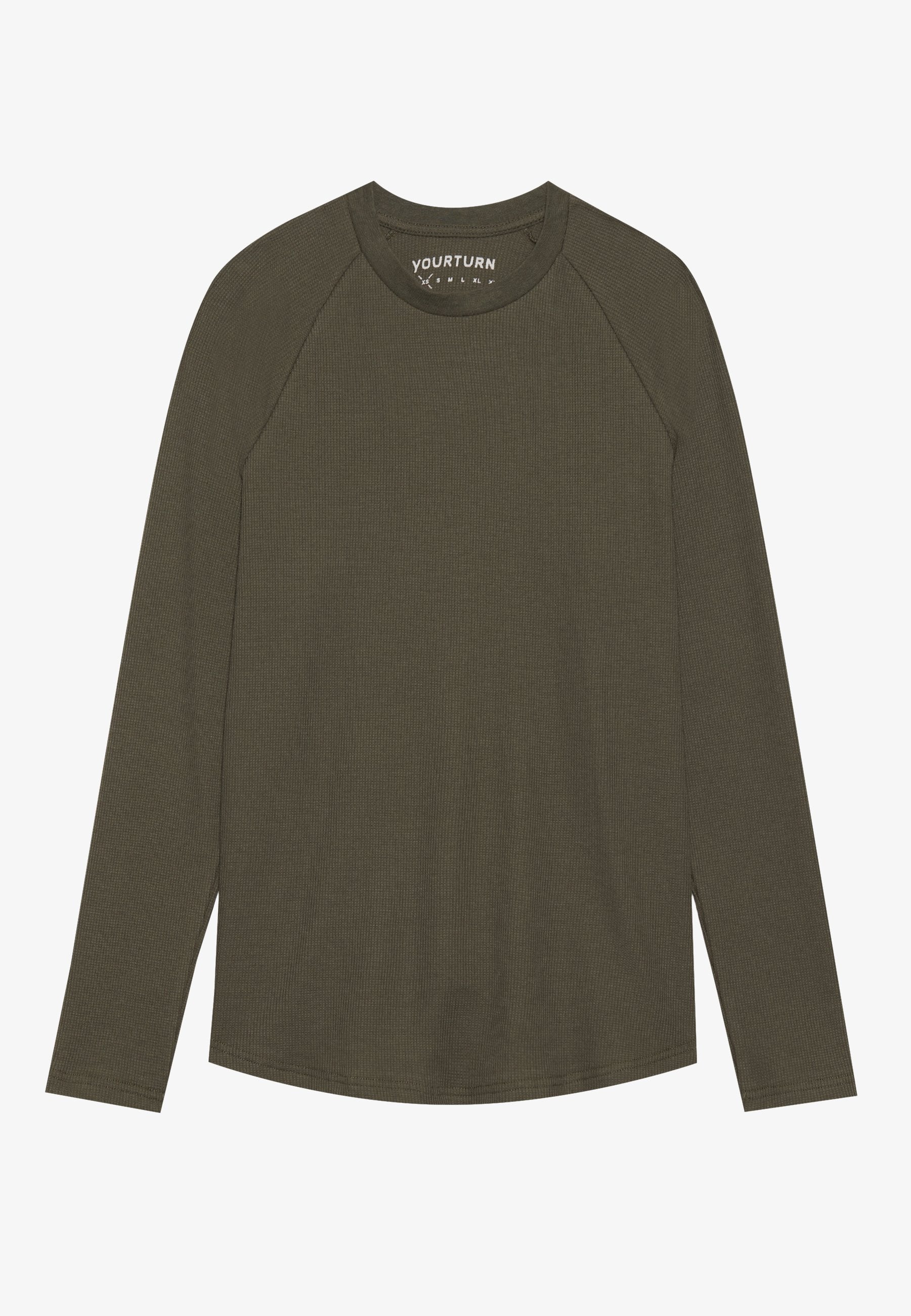 YOURTURN WAFFLE REGULAR FIT RAGLAN LONG SLEEVED