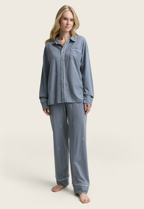 TOM TAILOR SET MIT STREIFENMUSTER - Pyjama set - blue-medium-vertical stripe
