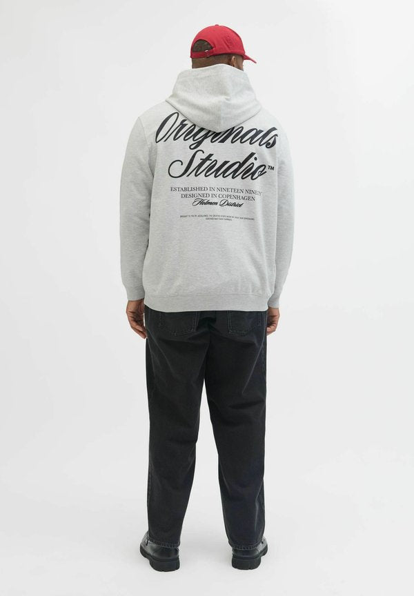 Jack & Jones SWEATSHIRT PLUS SIZE SWEATSHIRT - Hoodie - white melange