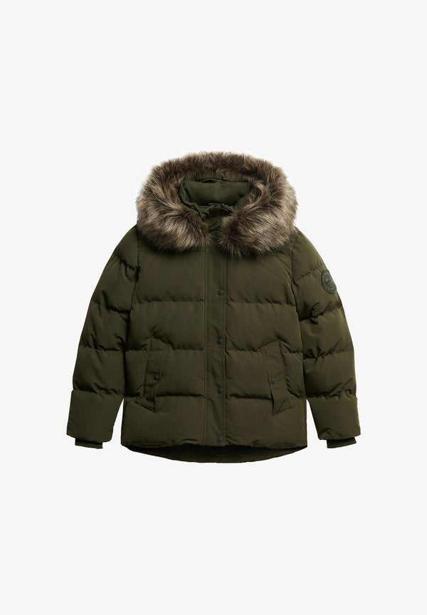 Superdry & Co EVEREST FIVE BAFFLE PUFFER - Winter jacket - army khaki green