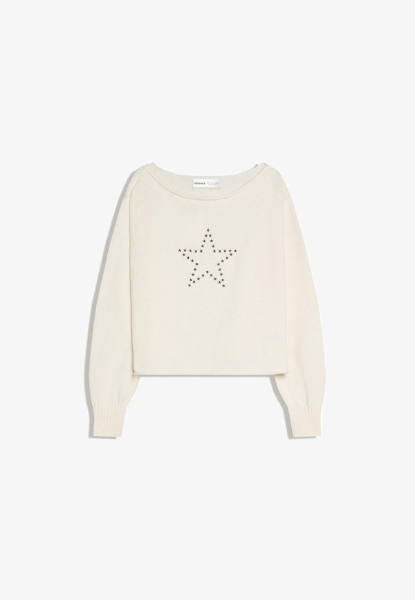Bershka BOAT NECK  - Jumper - beige