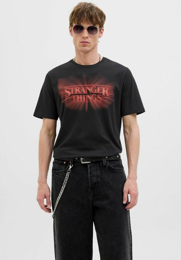 Jack & Jones Stranger Things Printed - Print T-shirt - black
