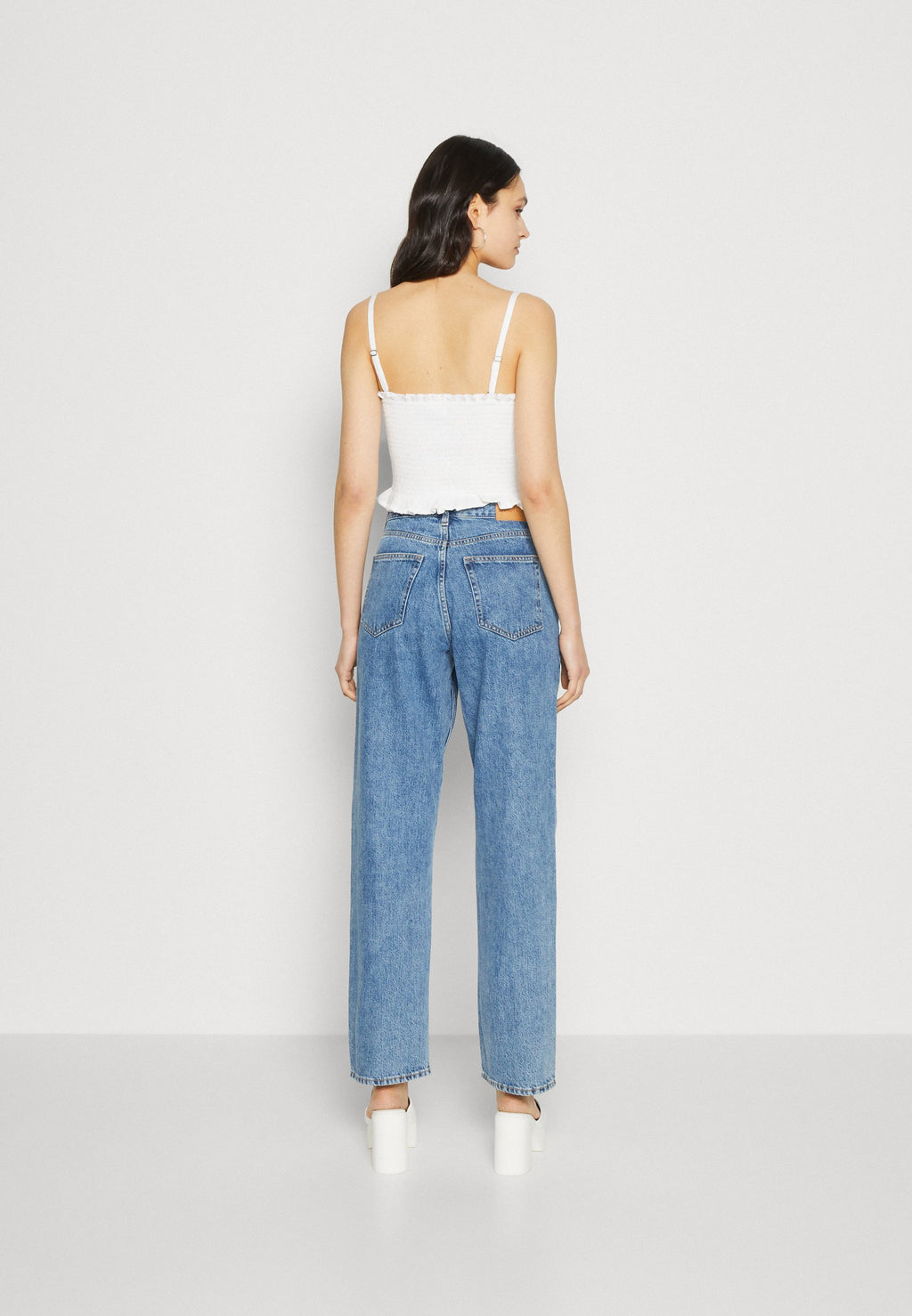 Hollister Co. BARE SMOCKED PEPLUM