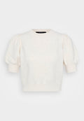 Vero Moda Petite VMDOFFY 2/4 O NECK - Basic T-shirt - birch melange