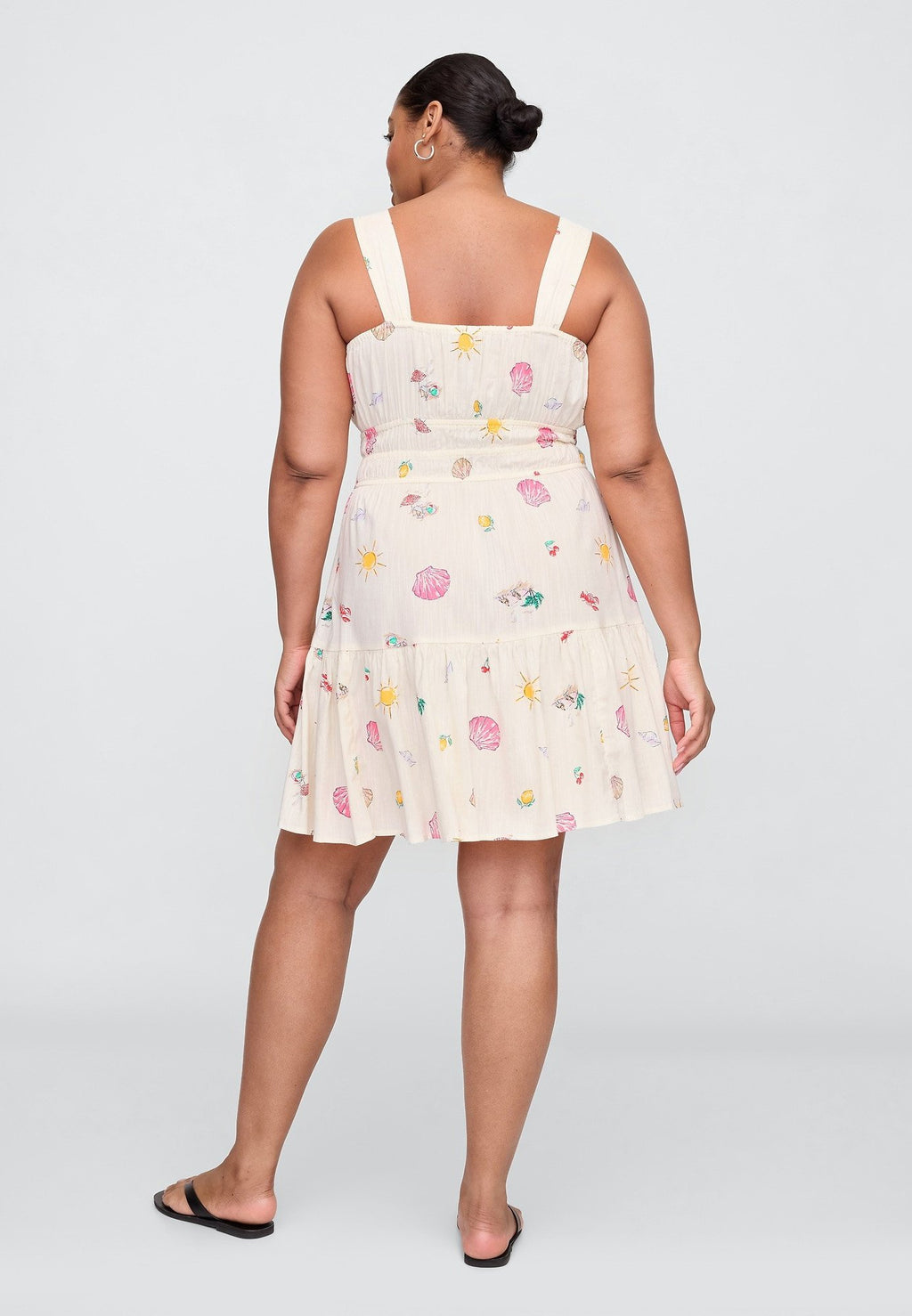 GAP TIE FRONT SMOCKED MINI