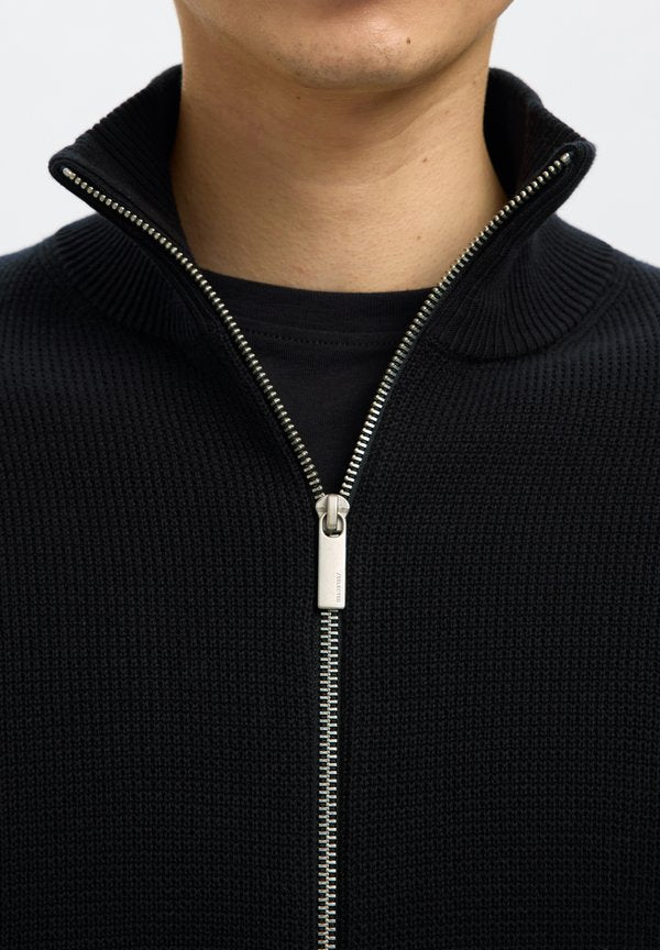 Selected SLMDANE LS KNIT STRUCTURE FULL ZIP NOOS