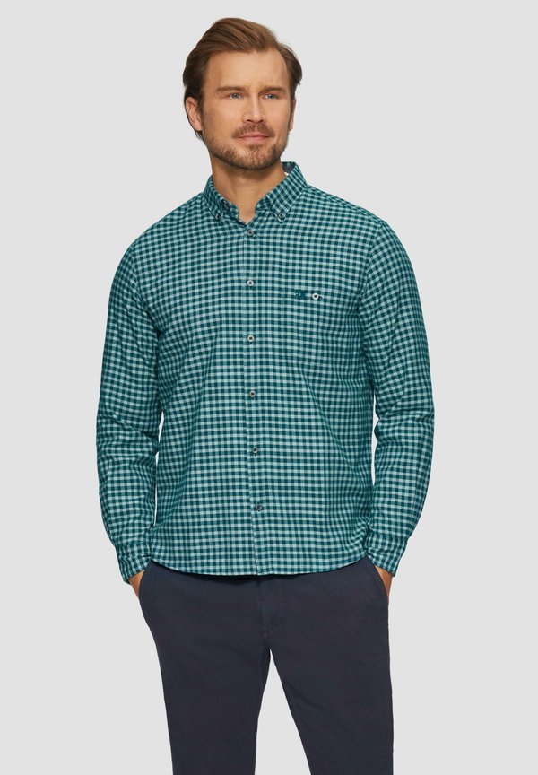 s.Oliver REGULAR KRAGEN - Shirt - petrol