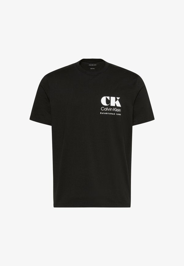 Calvin Klein Jeans RESORT GRAPHIC TEE - Print T-shirt - black