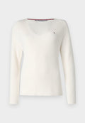 Tommy Hilfiger CARDI STITCH - Jumper - ivory petal