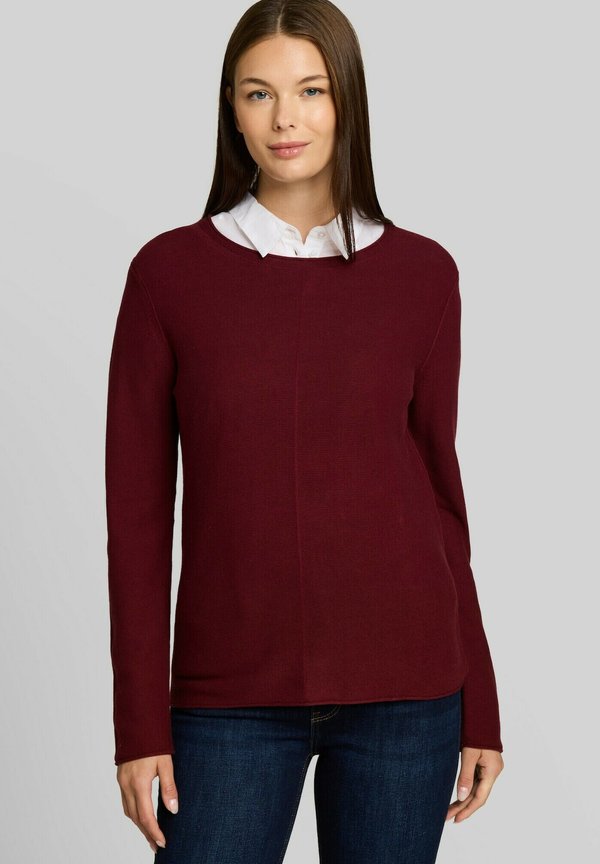 TOM TAILOR KNIT STRUCTURE CREWNECK - Jumper - preppy plum