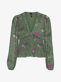 Vero Moda VMROSA V NECK SMOCK - Long sleeved top - laurel wreath