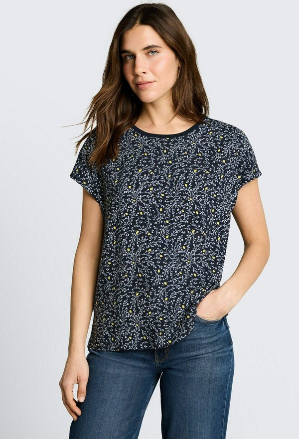 TOM TAILOR TOM TAILOR T-SHIRT T-SHIRT IM MATERIAL-MIX - Blouse - sky captain blue