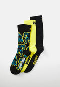 Happy Socks SOLID BLACK PANTHER SOCKS UNISEX 3 PACK
