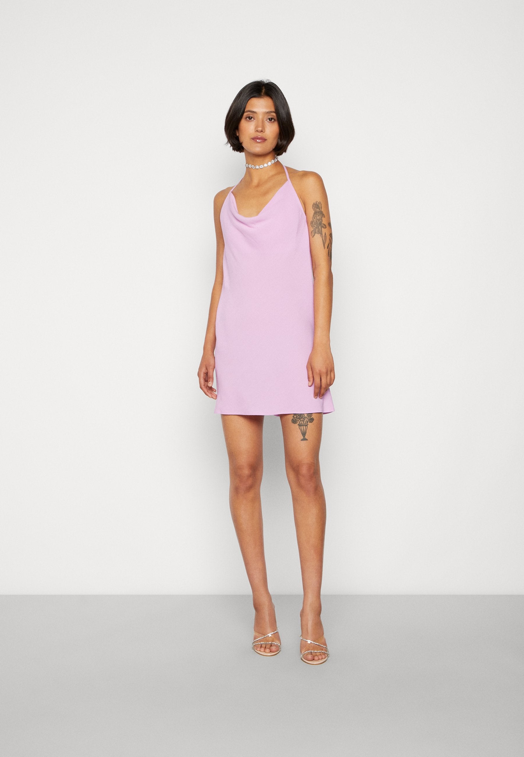 Weekday HALTER MINI SLIP DRESS