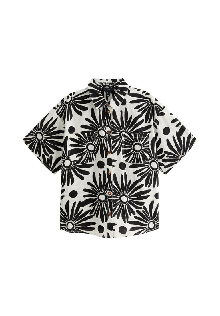 New Look Curves CURVES FLORAL SHORT SLEEVE