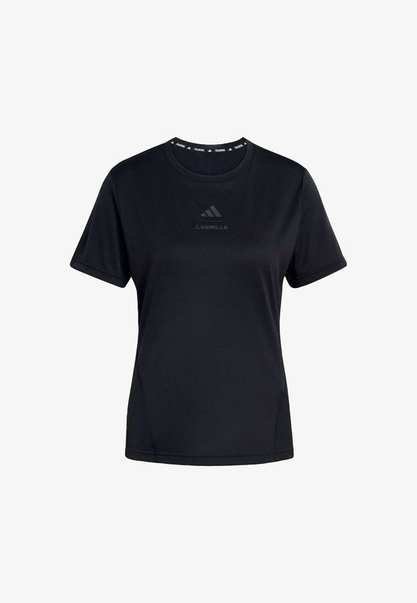 adidas Performance LES MILLS GRAPHIC - Print T-shirt - black   grey six
