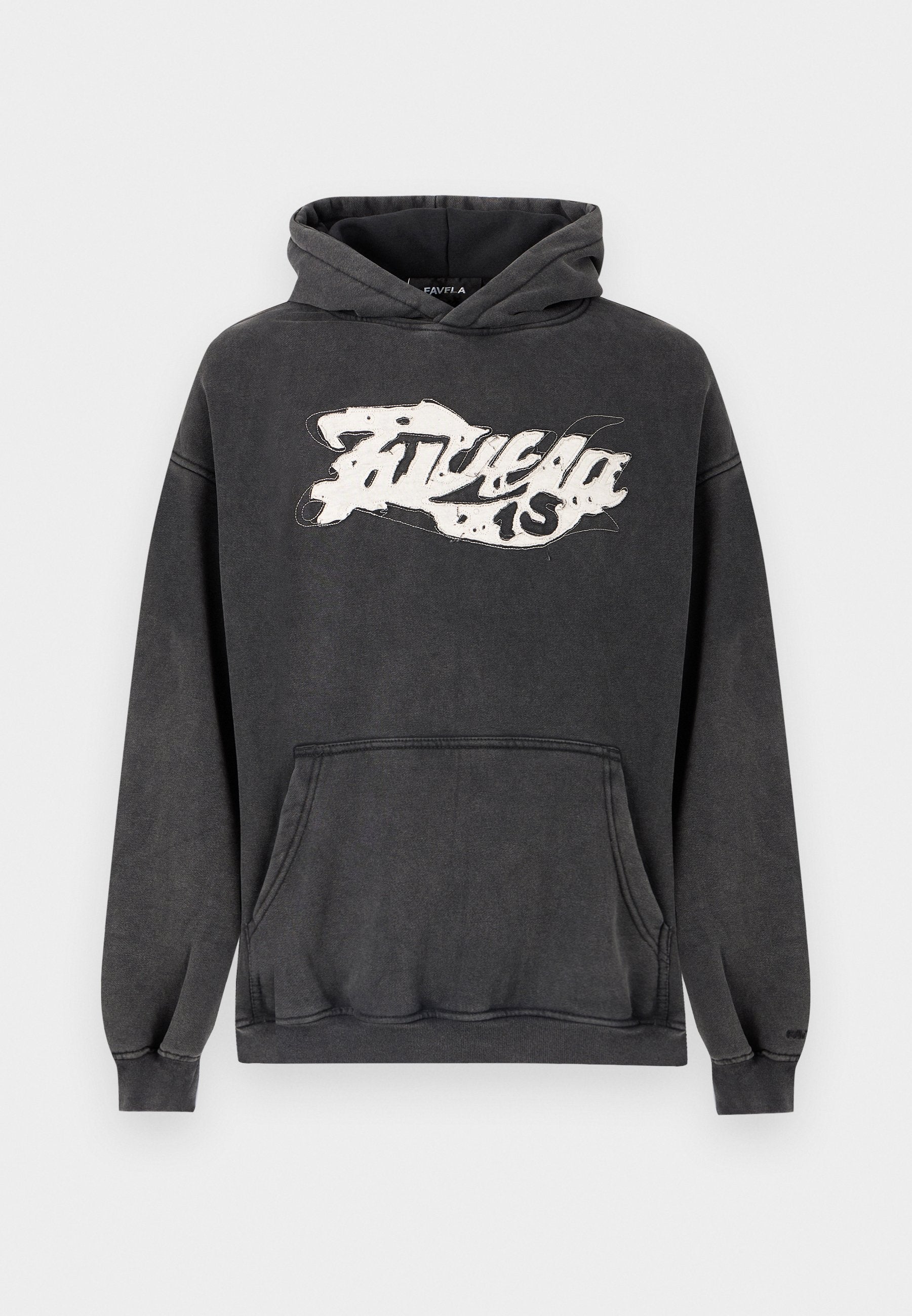 FAVELA FAVELA COLLEGE DISTRESSED PATCHED  HOODIE