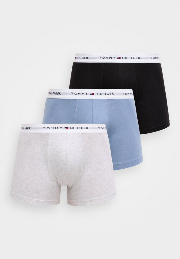 Tommy Hilfiger SIGNATURE 3 PACK - Trunks - brisk blue/black/ice heather