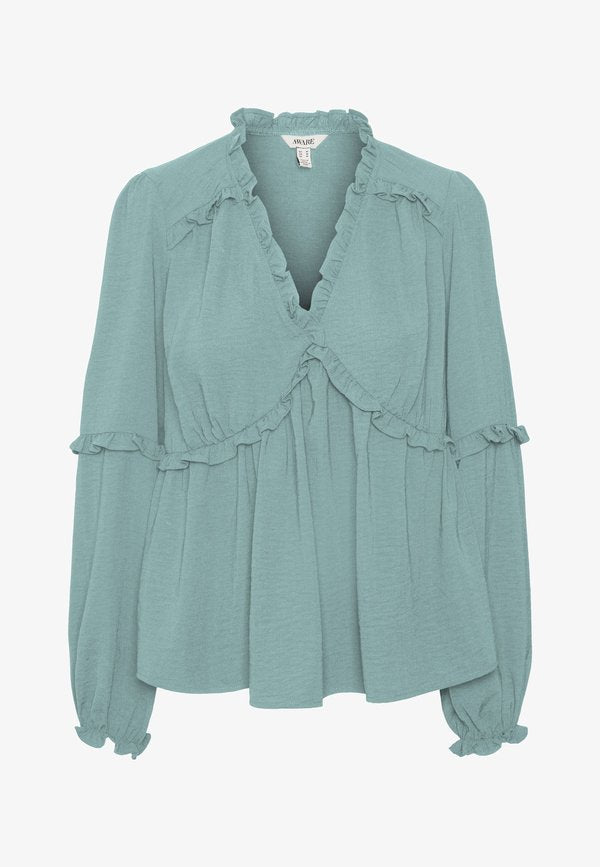 Vero Moda AWBIZZY - Blouse - gray mist