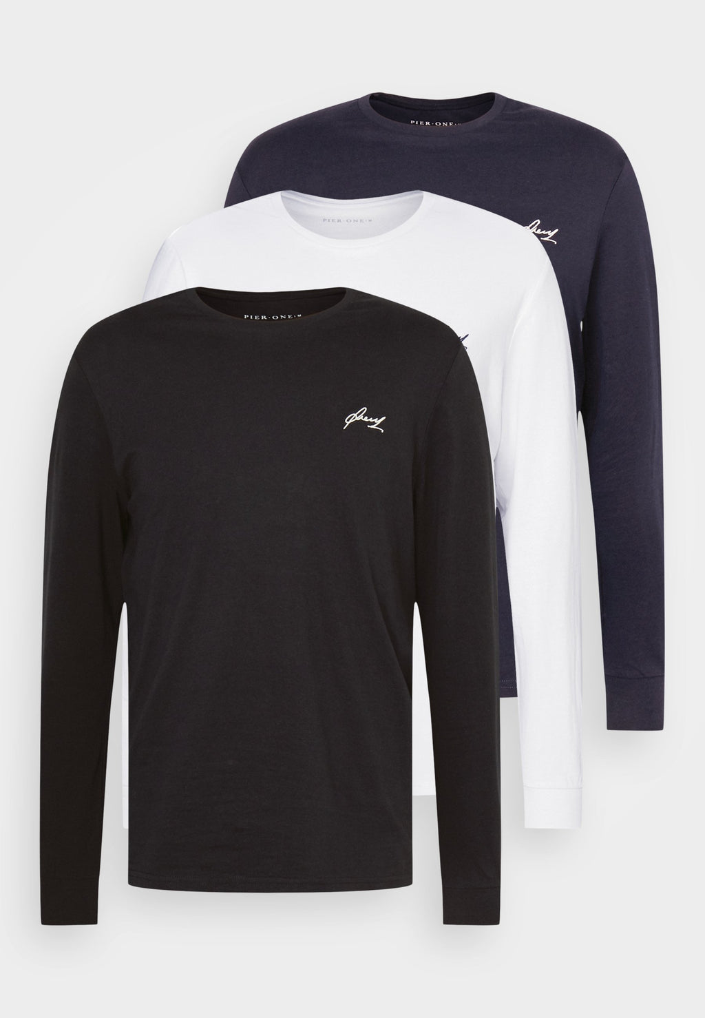 Pier One 3 PACK LONG SLEEVE TSHIRT