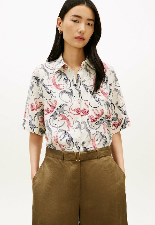 Tommy Hilfiger Button-down blouse - leopard baroque rwb