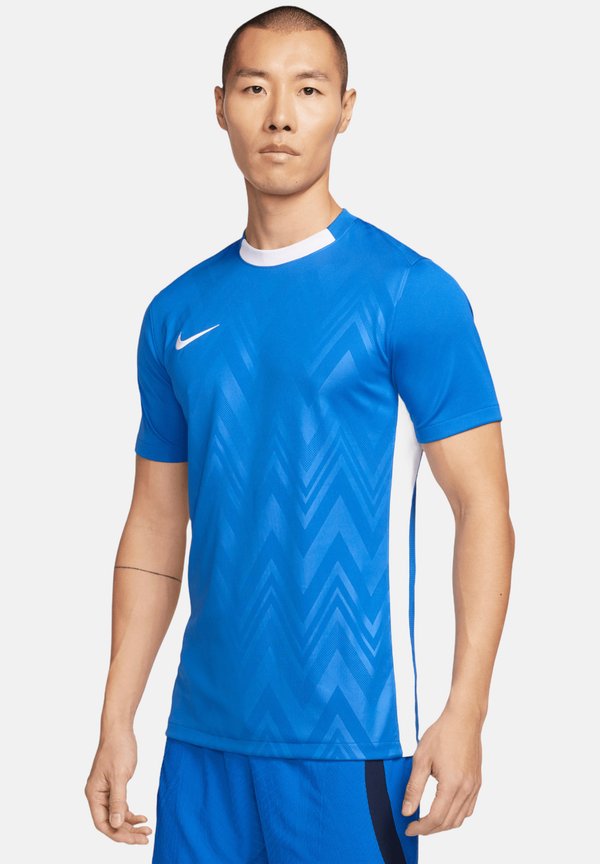 Nike Performance TEAMSPORT CHALLENGE   - Print T-shirt - blauweissweiss
