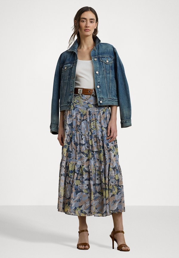 Lauren Ralph Lauren FLORAL CRINKLE GEORGETTE TIERED SKIRT