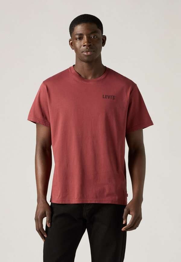 Levi's® LSE_SS RELAXED FIT TEE BOXTAB 5IN BLACK. - Print T-shirt - levis records  crus - reds -