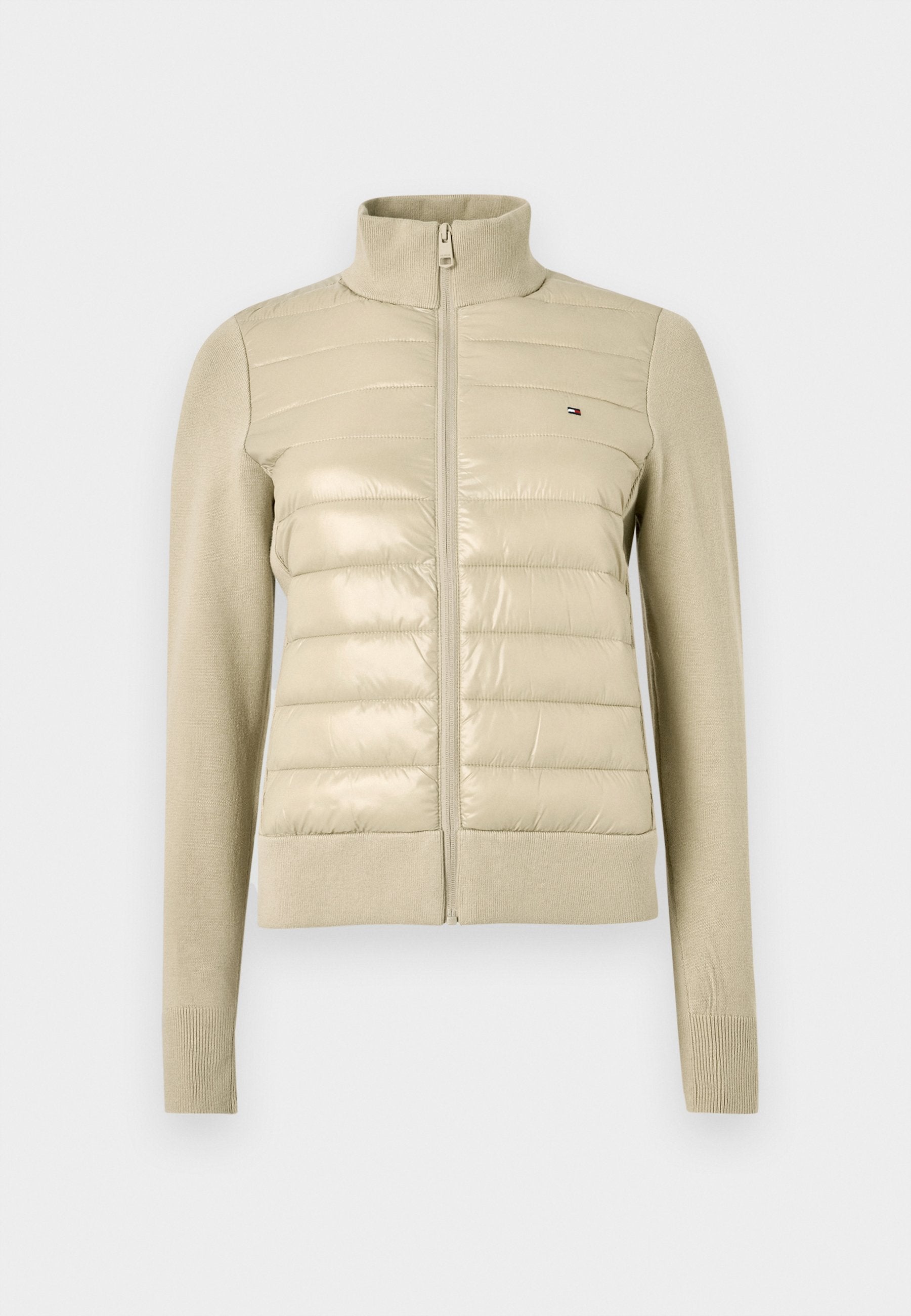 LIGHTWEIGHT MIXED KNIT PADDED JACKET Media 1