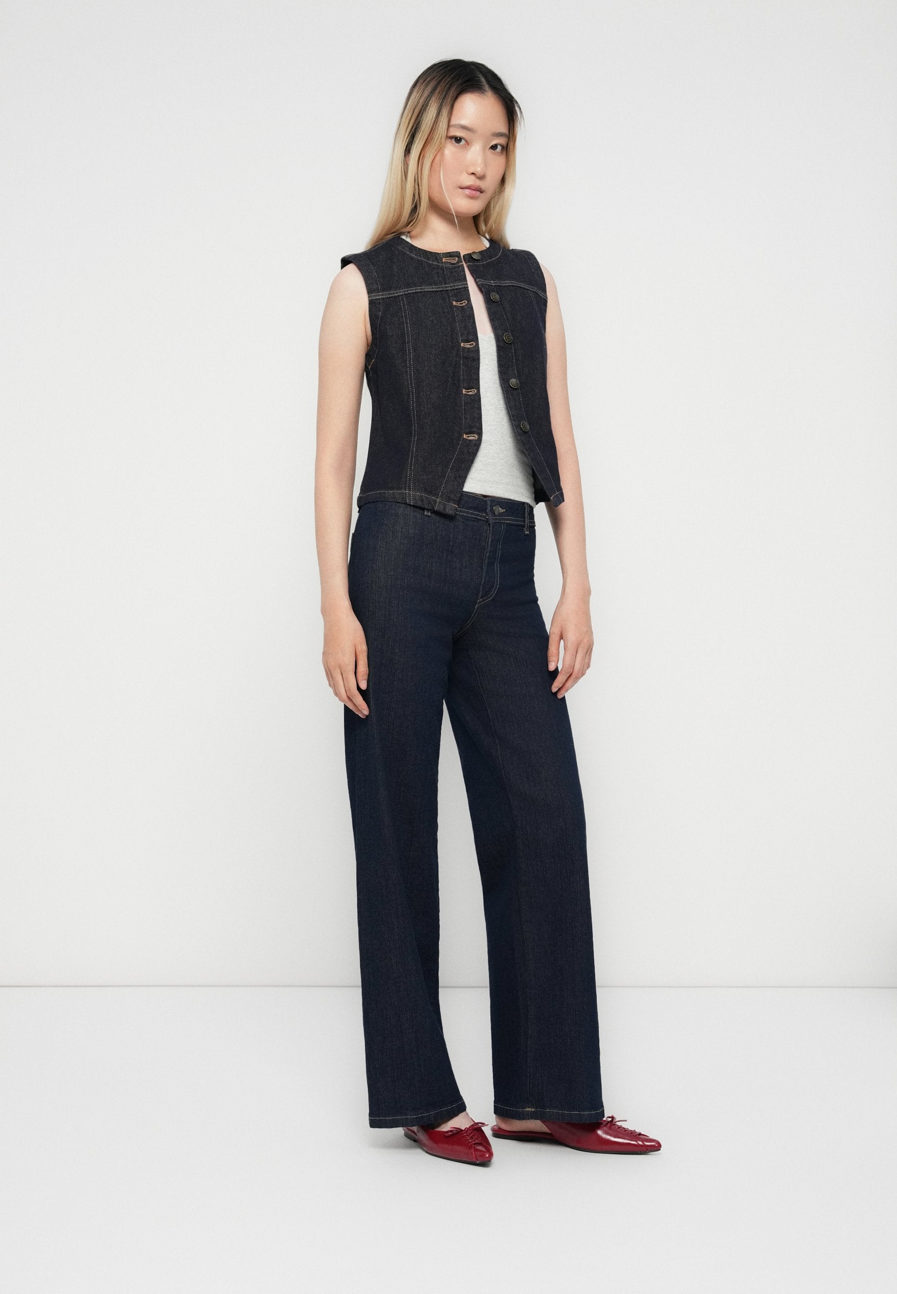 JDY Wide-fit JDYVANESSA Mid waist wide leg fit
