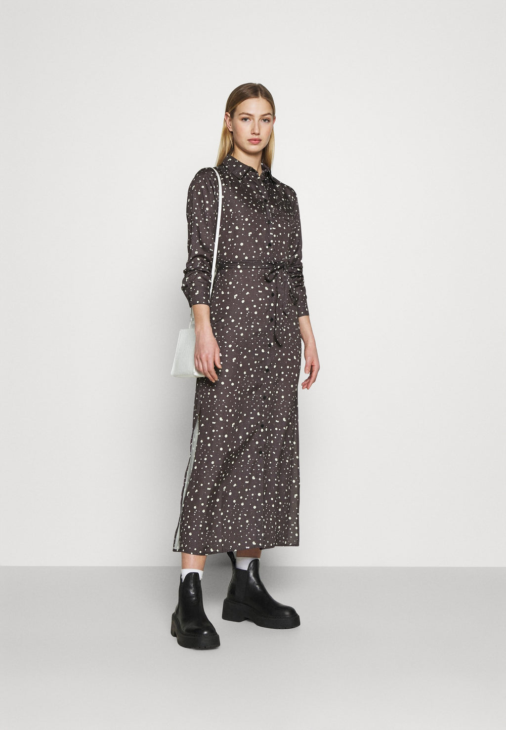 NU-IN BELTED DRESS