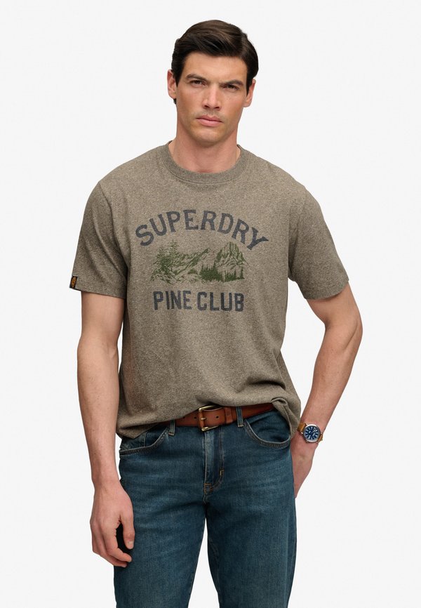 Superdry & Co SUPERDRY WILD FRONTIER T-SHIRT.. - Print T-shirt - olive green marl