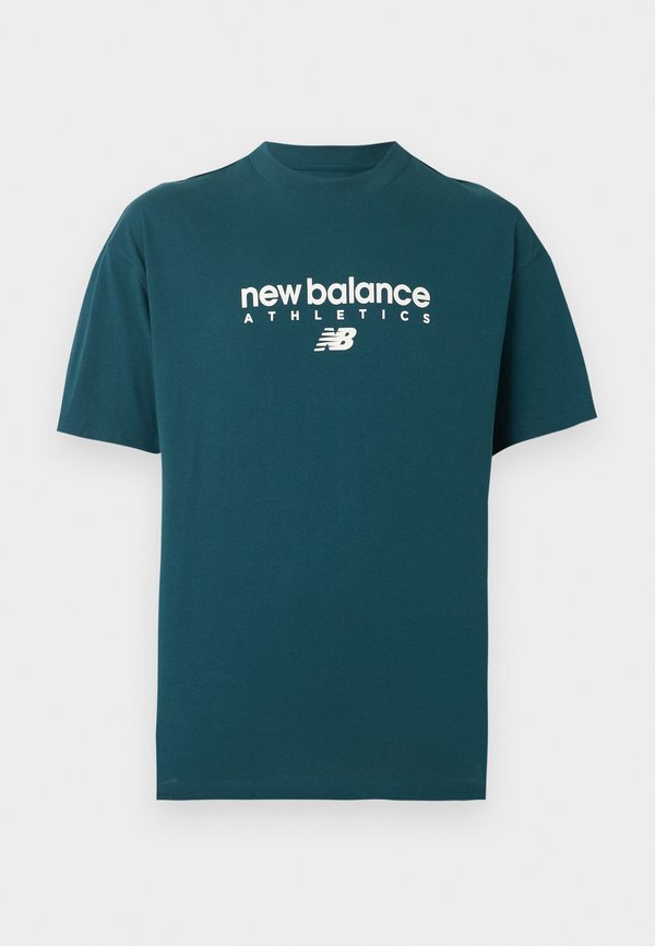 New Balance LINEAR GRAPHIC - Print T-shirt - medusa green