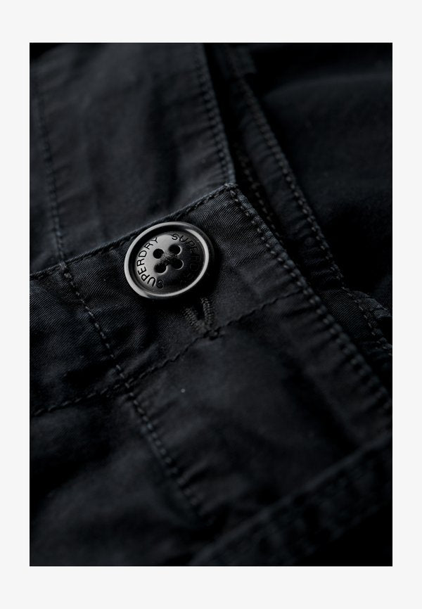 Superdry & Co STRAIGHT - Cargo trousers - washed black