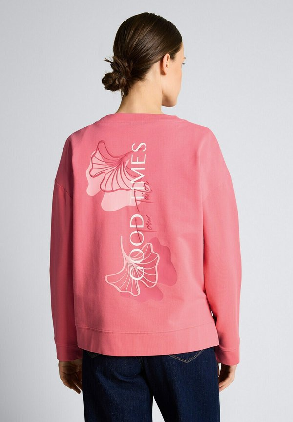 TOM TAILOR MIT RÜCKENPRINT - Sweatshirt - soft coral pink