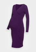 Anna Field MAMA V AUSSCHNITT MINI BODYCON RIPP STRICKKLEID