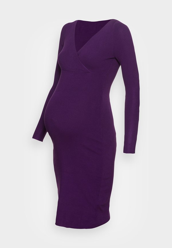 Anna Field MAMA V AUSSCHNITT MINI BODYCON RIPP STRICKKLEID